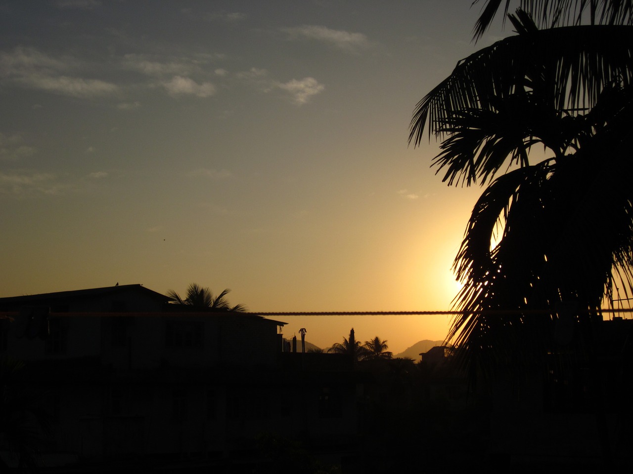 sunset scenery silhouette free photo