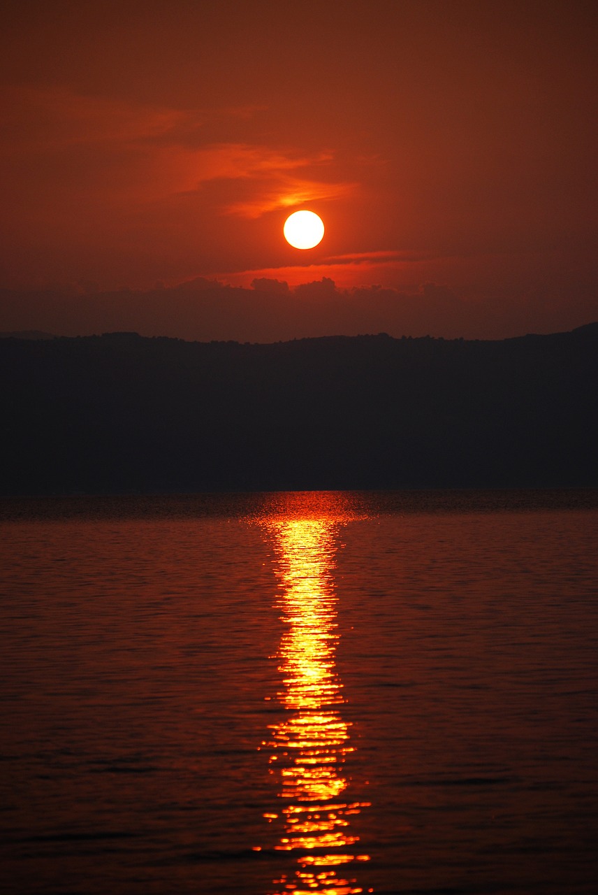 sunset iskar dam sea free photo