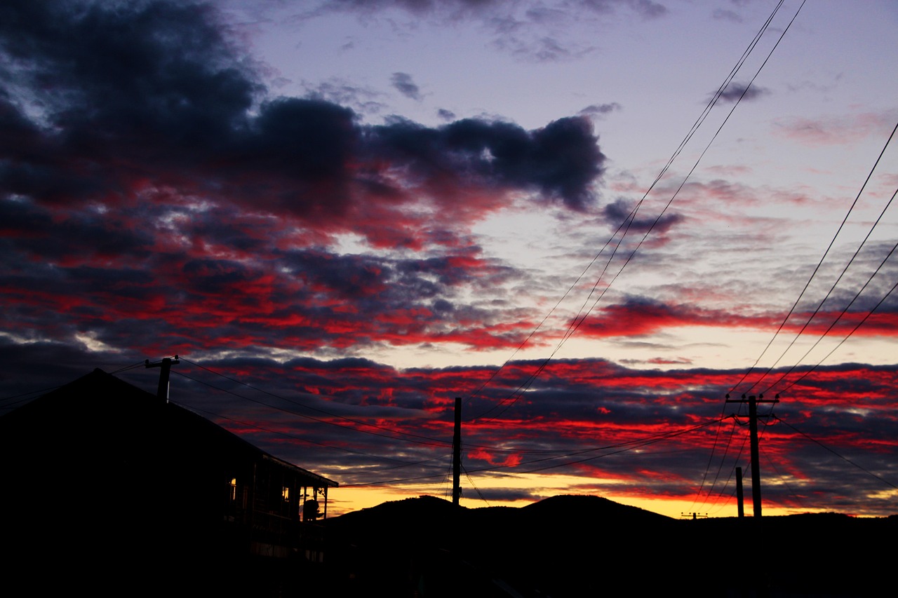 sunset sky at dusk free photo