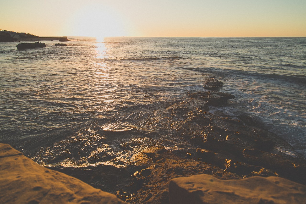 sunset beach ocean free photo