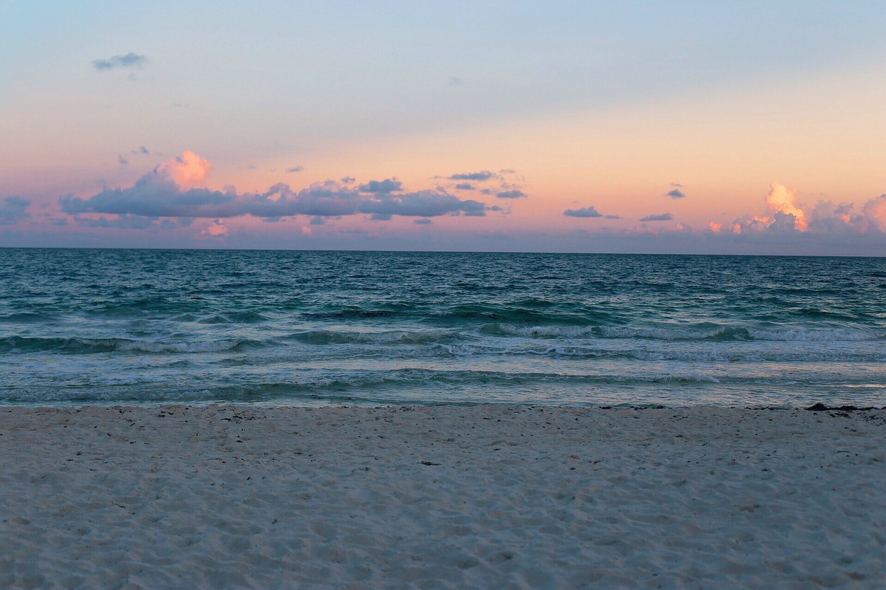 sunset sky beach free photo