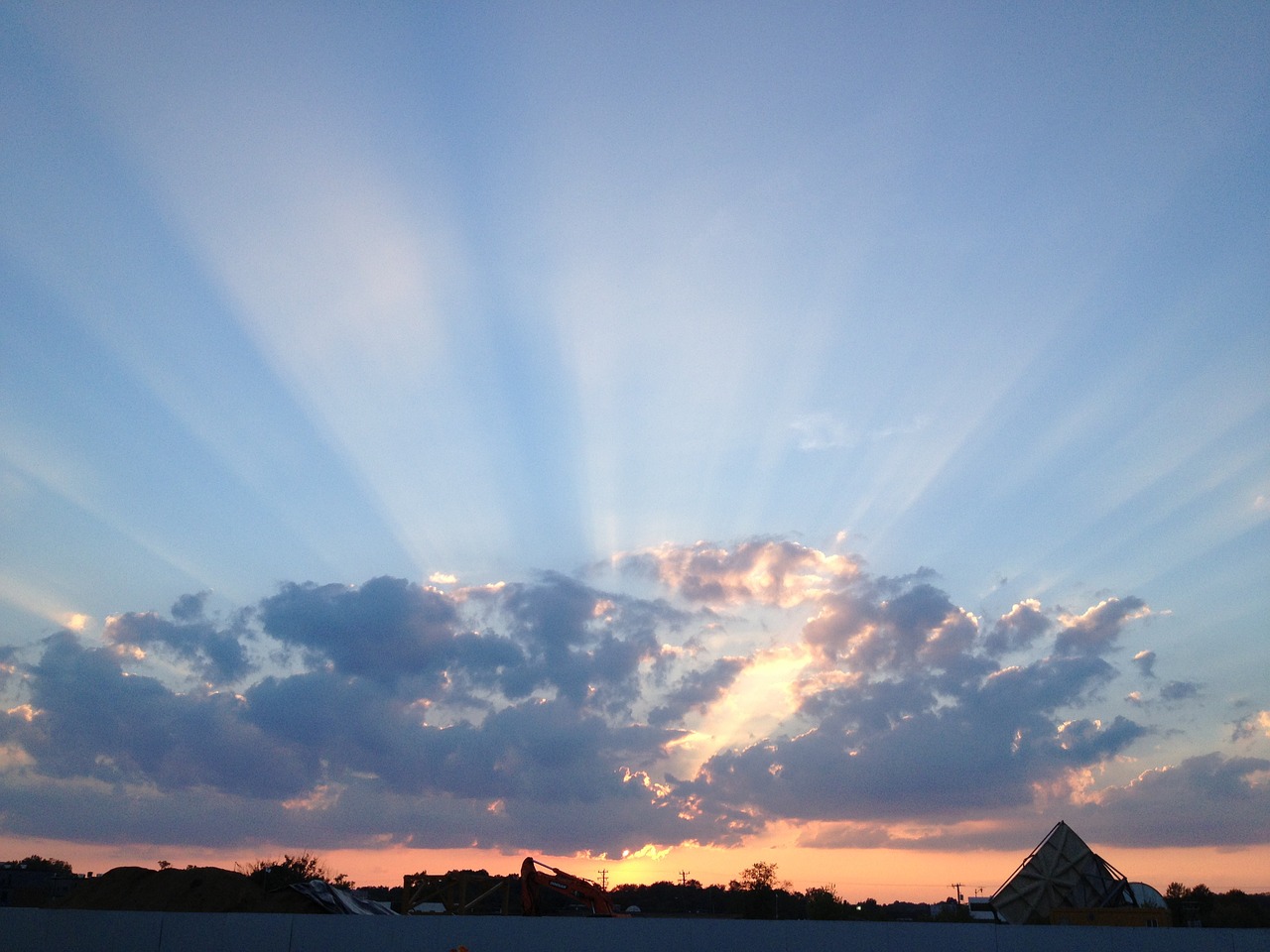 sunset silhouette sky free photo