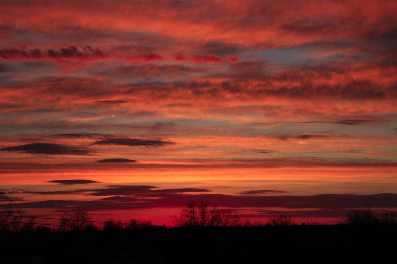 sunset sky evening free photo