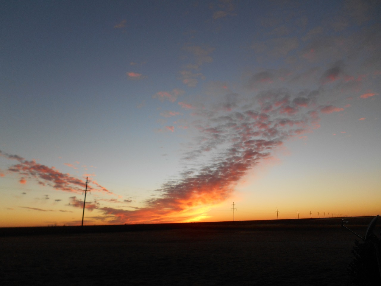 sunset sky horizon free photo