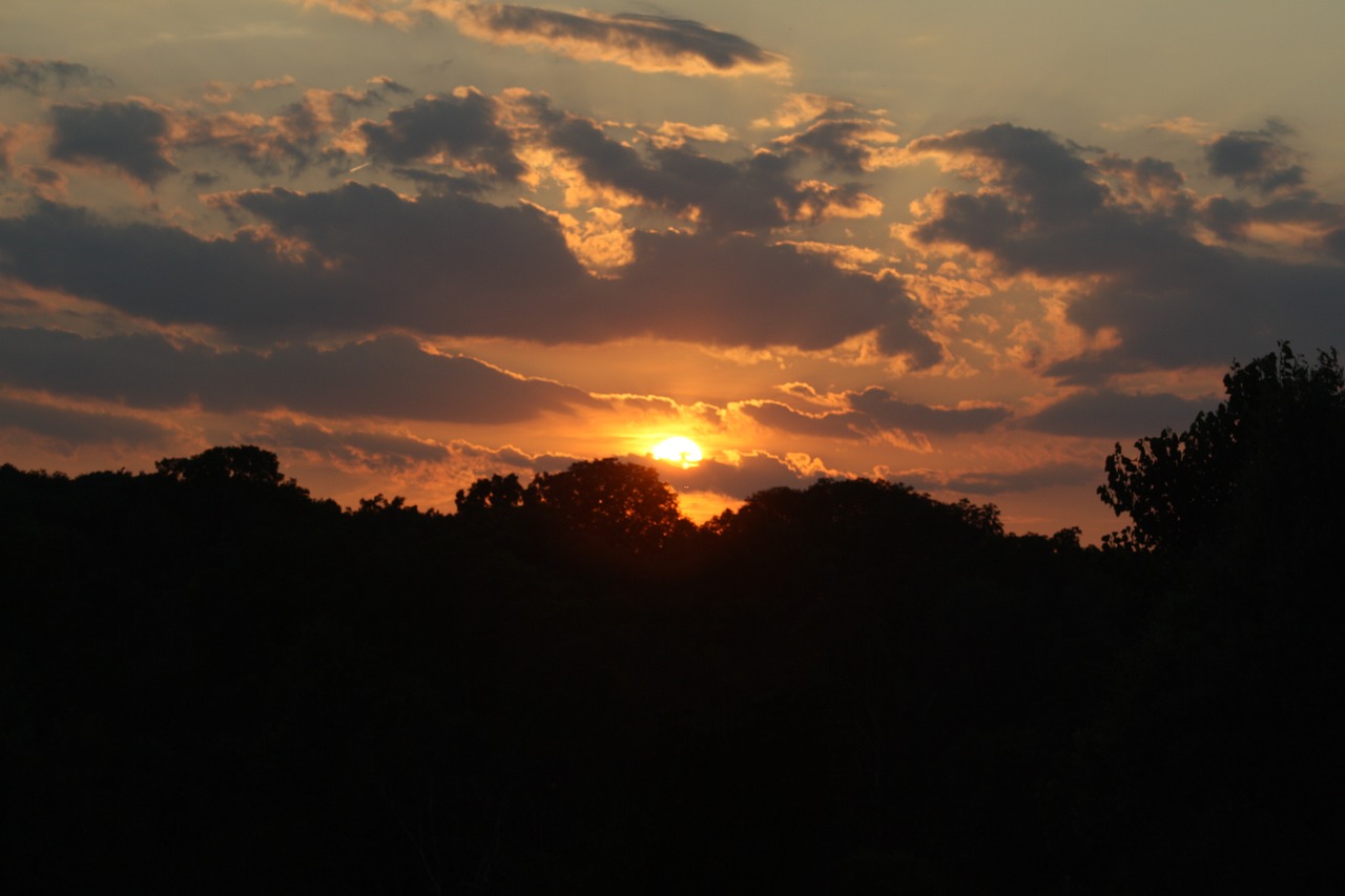 sunset silhouette shadow free photo