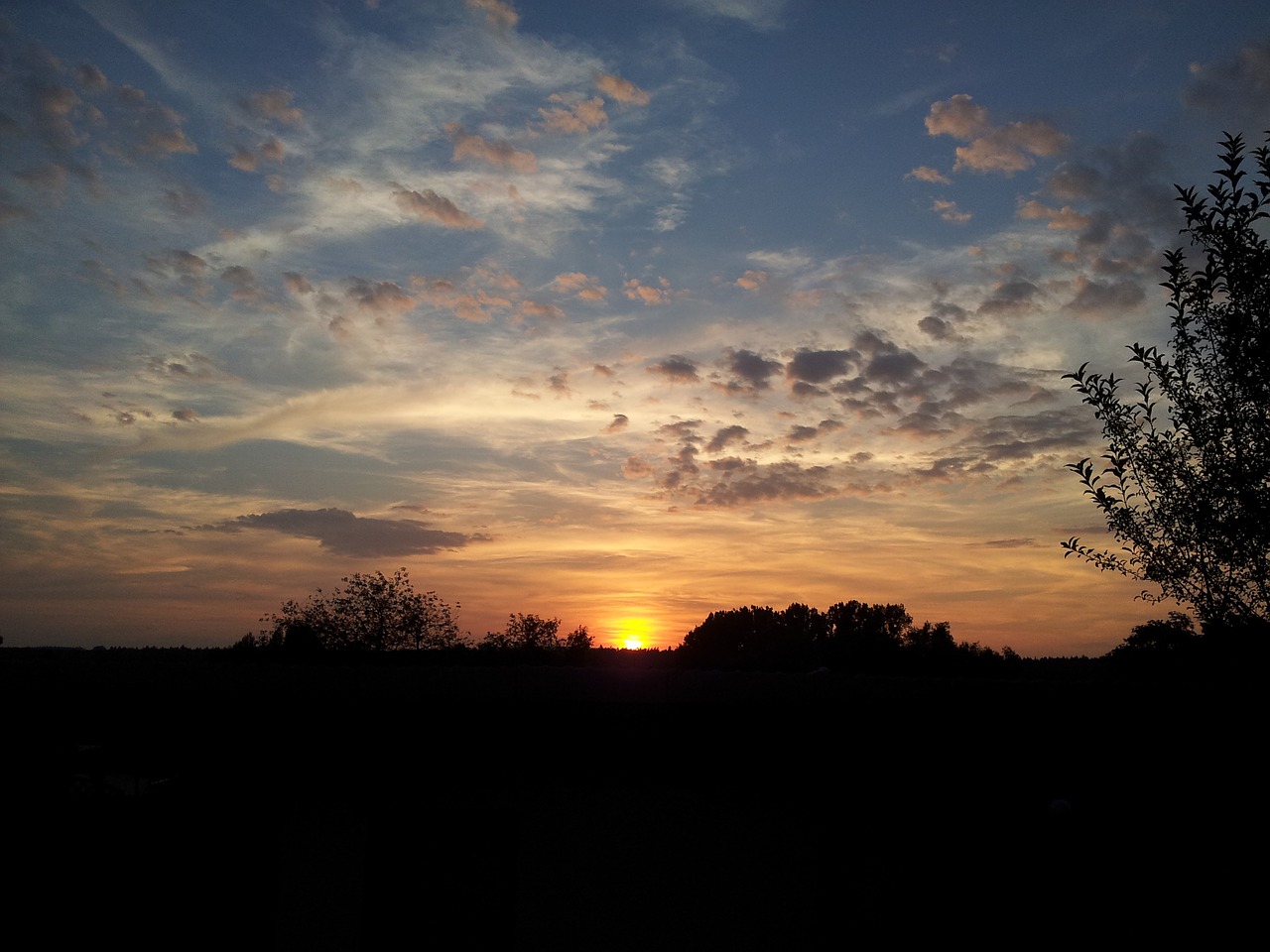 sunset autumn evening sky free photo