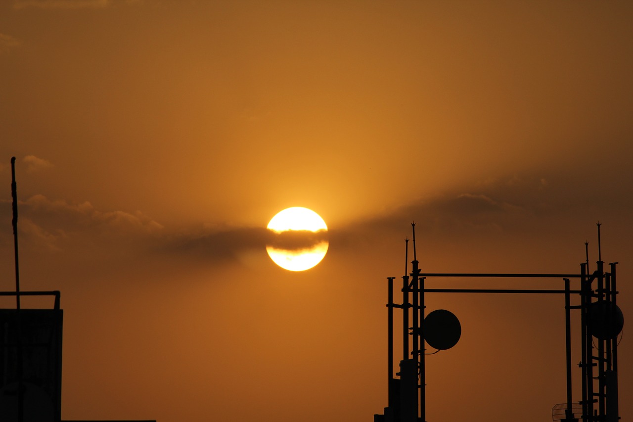 sunset sky orange free photo