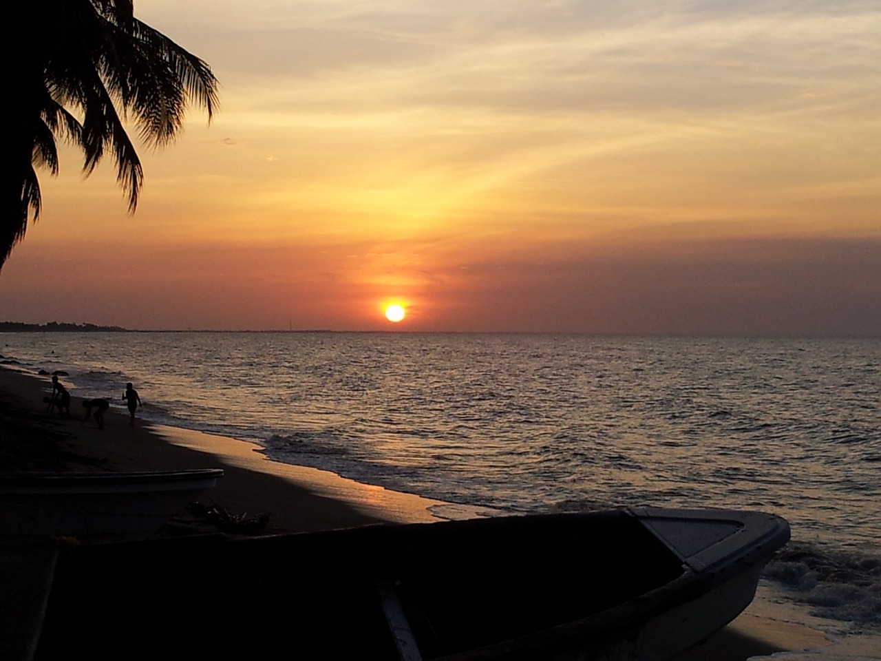 sunset sea beach free photo