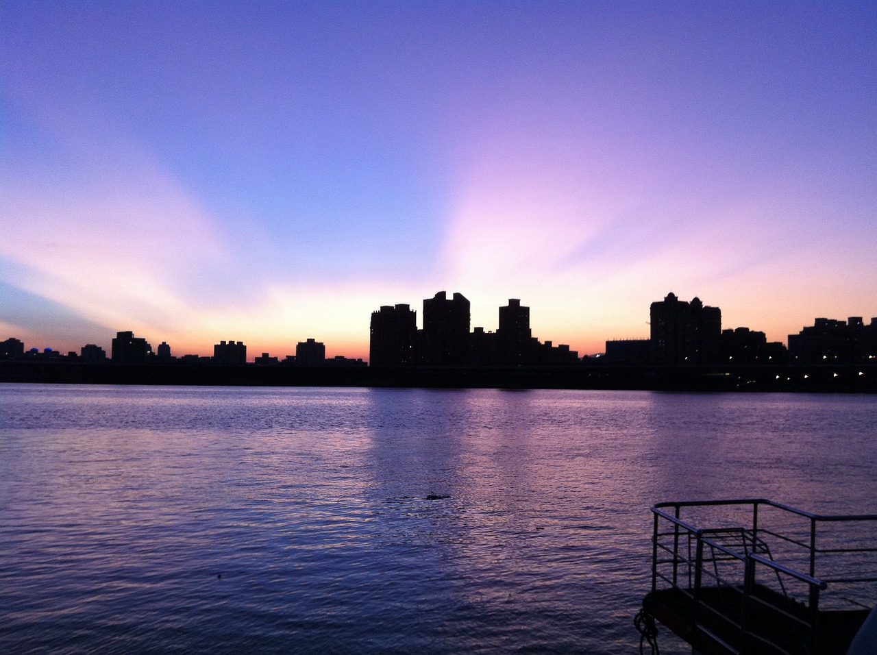 sunset taipei river free photo