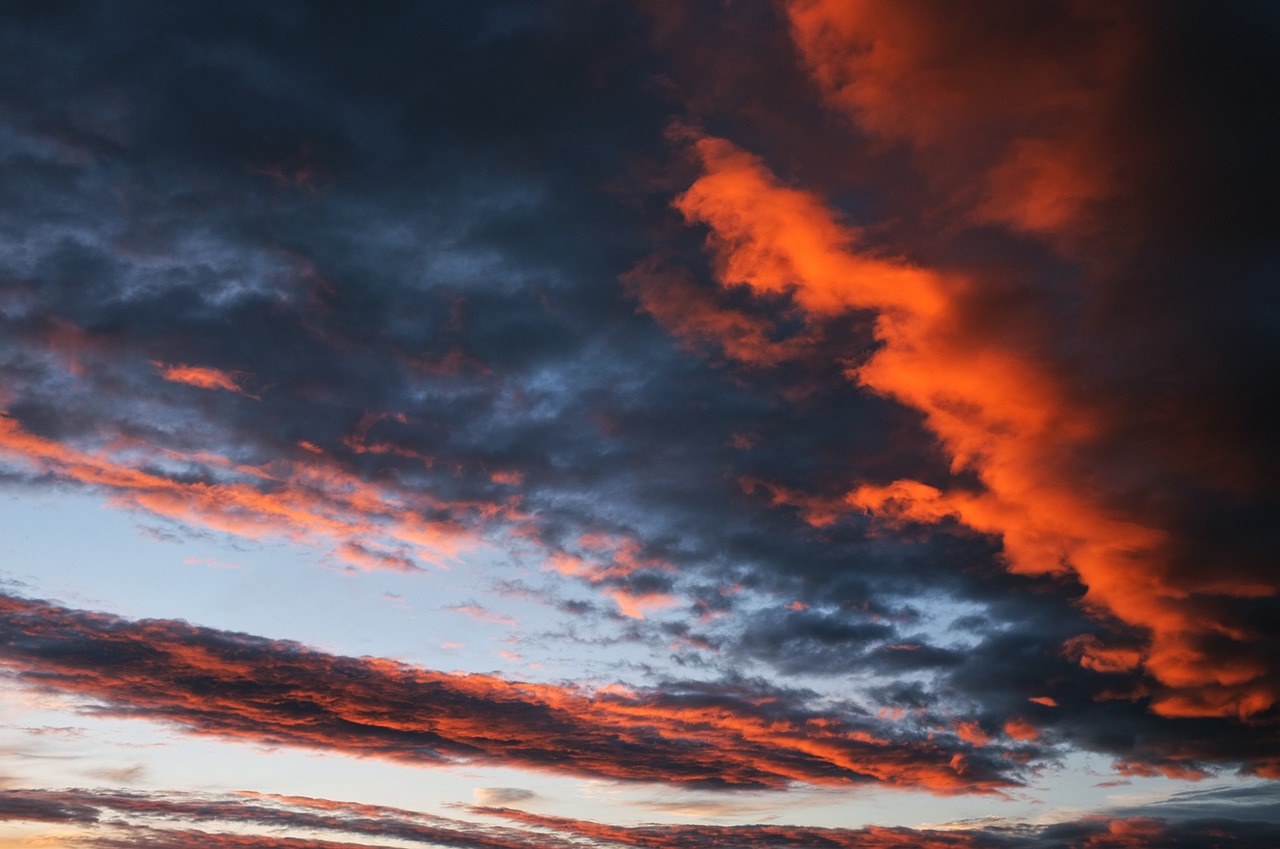 sunset sky clouds free photo