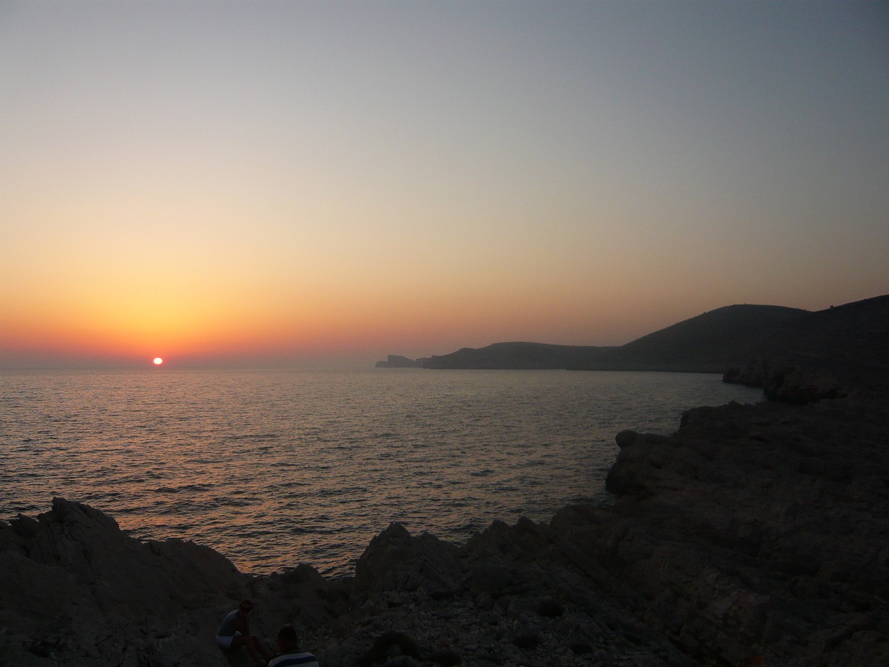 sunset sea horizon free photo