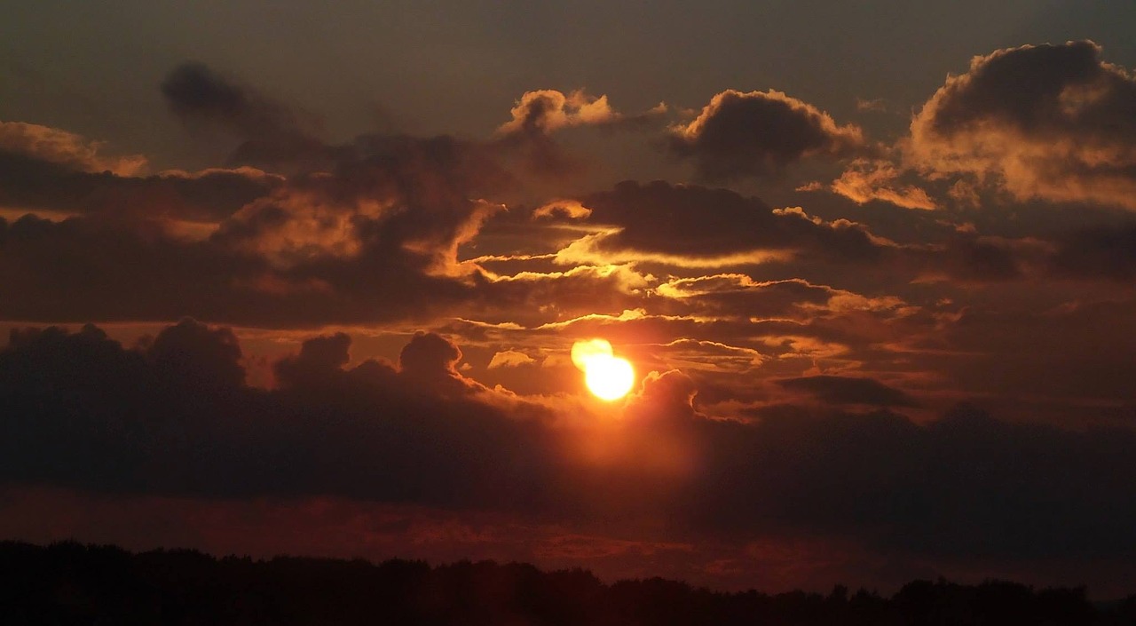 sunset summer clouds free photo