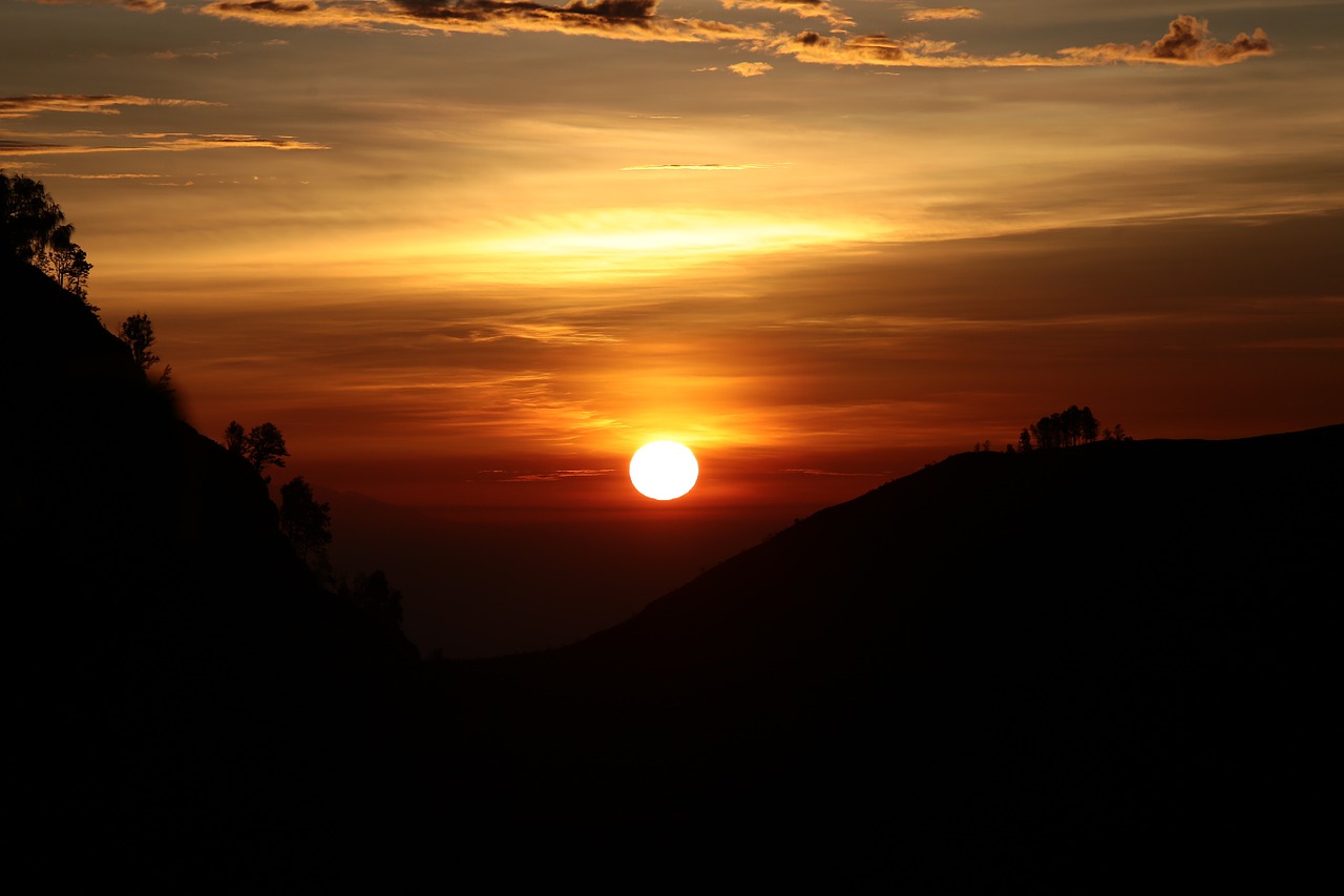 sunset orange ball free photo