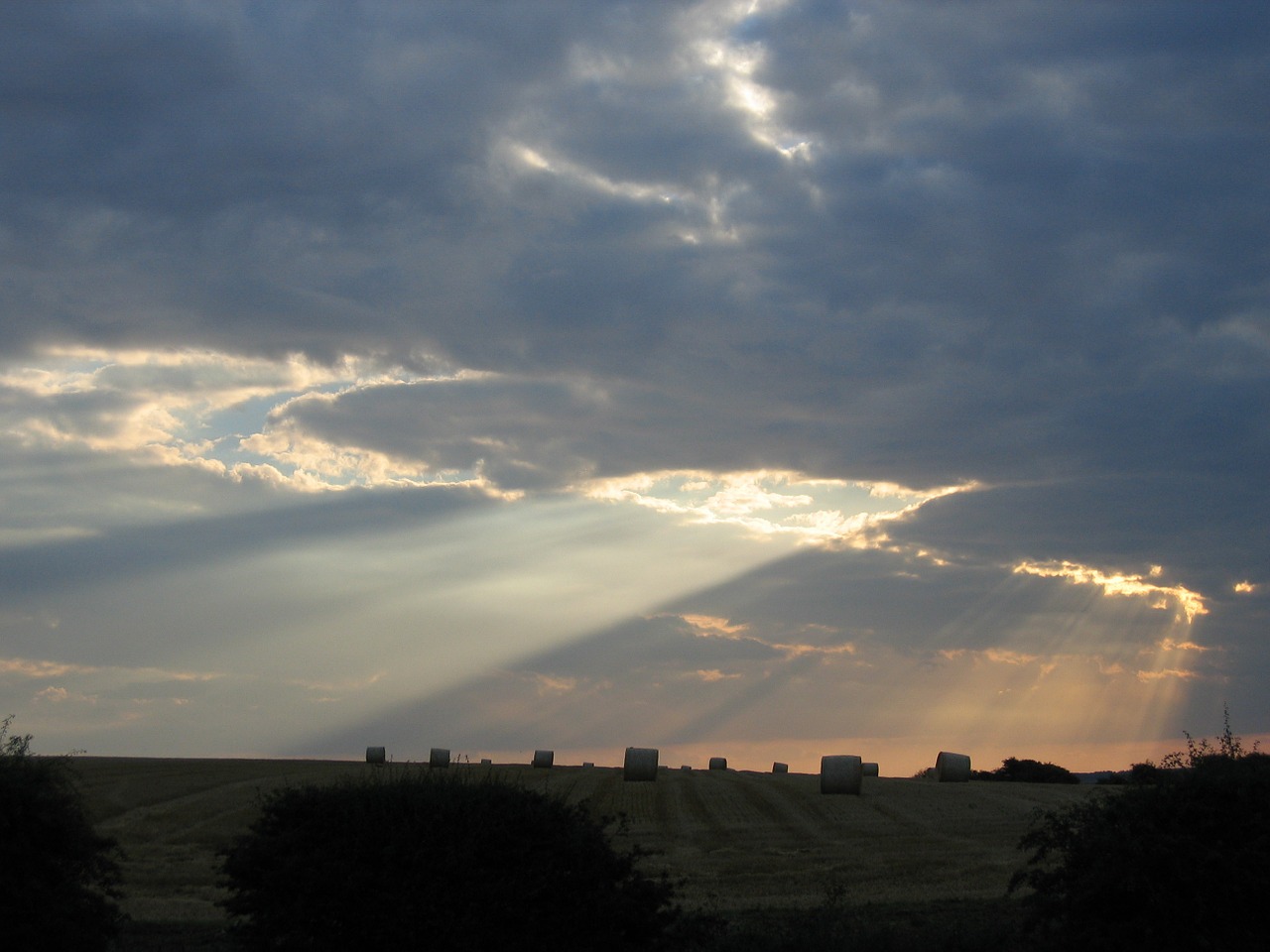 sunset clouds light free photo