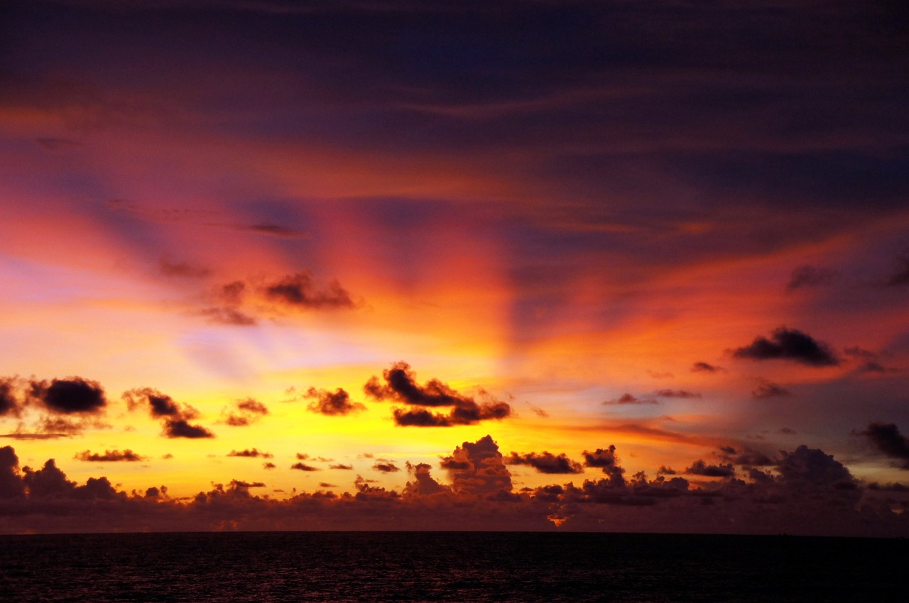 sunset atmospheric abendstimmung free photo