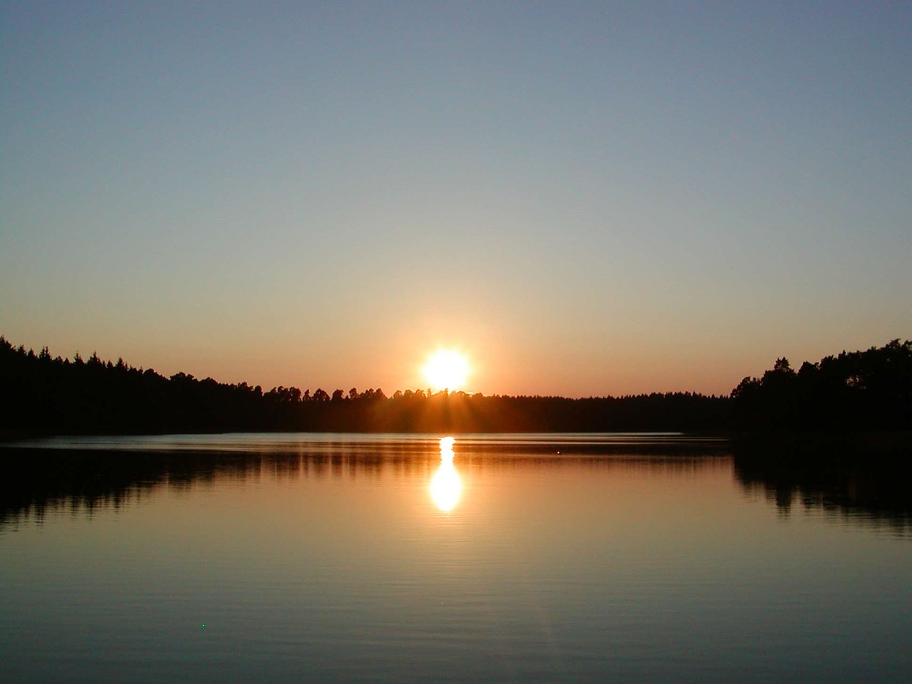 sunset abendstimmung afterglow free photo