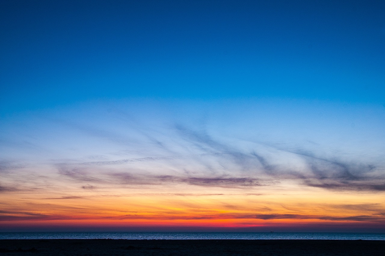 sunset evening lake free photo