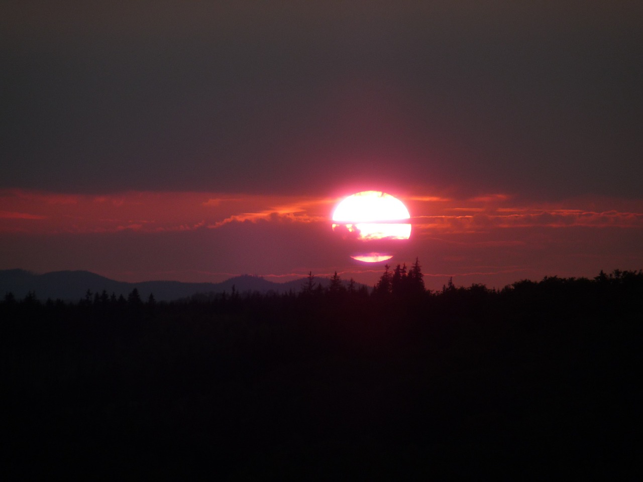 sunset sky mountains free photo