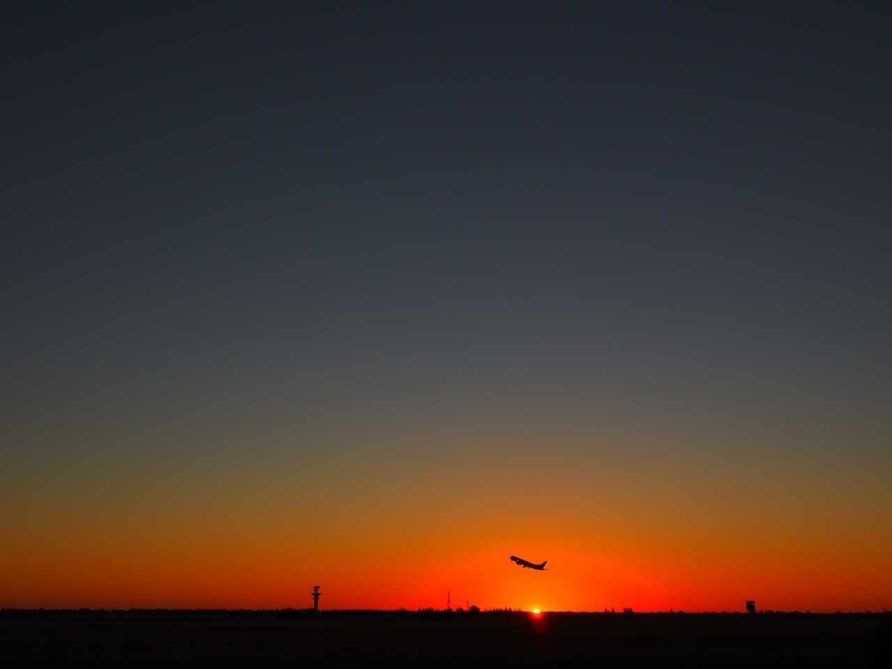 sunset adelaide airport south australia free photo