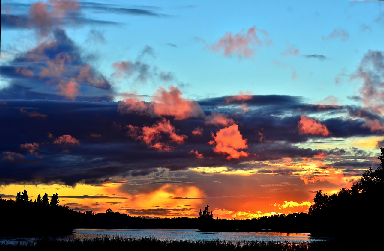 sunset nature clouds free photo