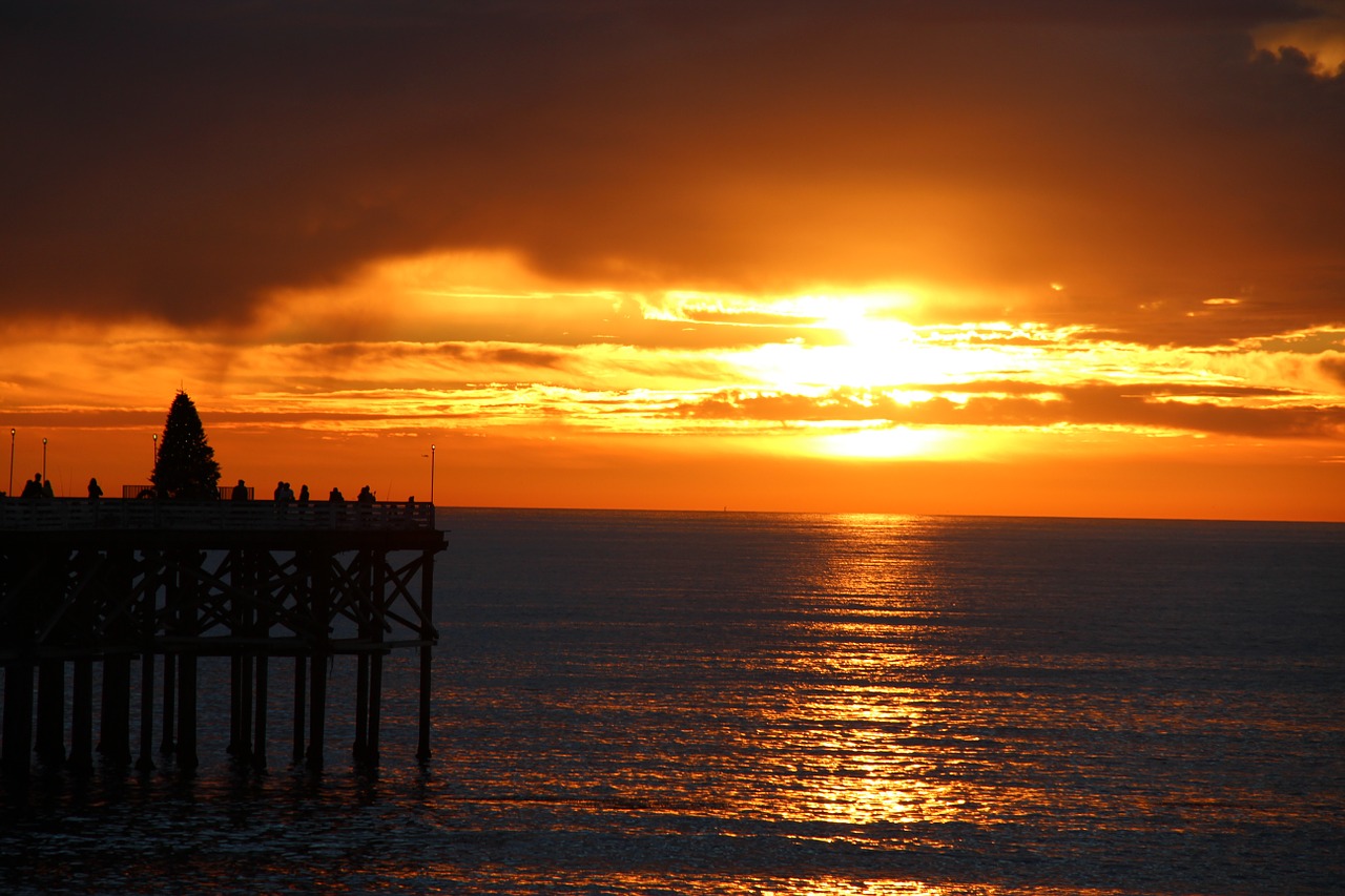 sunset ocean beach free photo