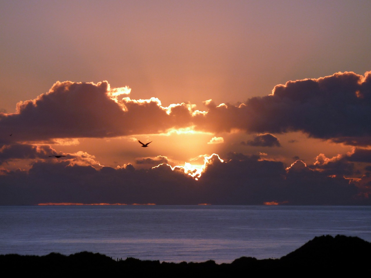 sunset clouds cloudscape free photo