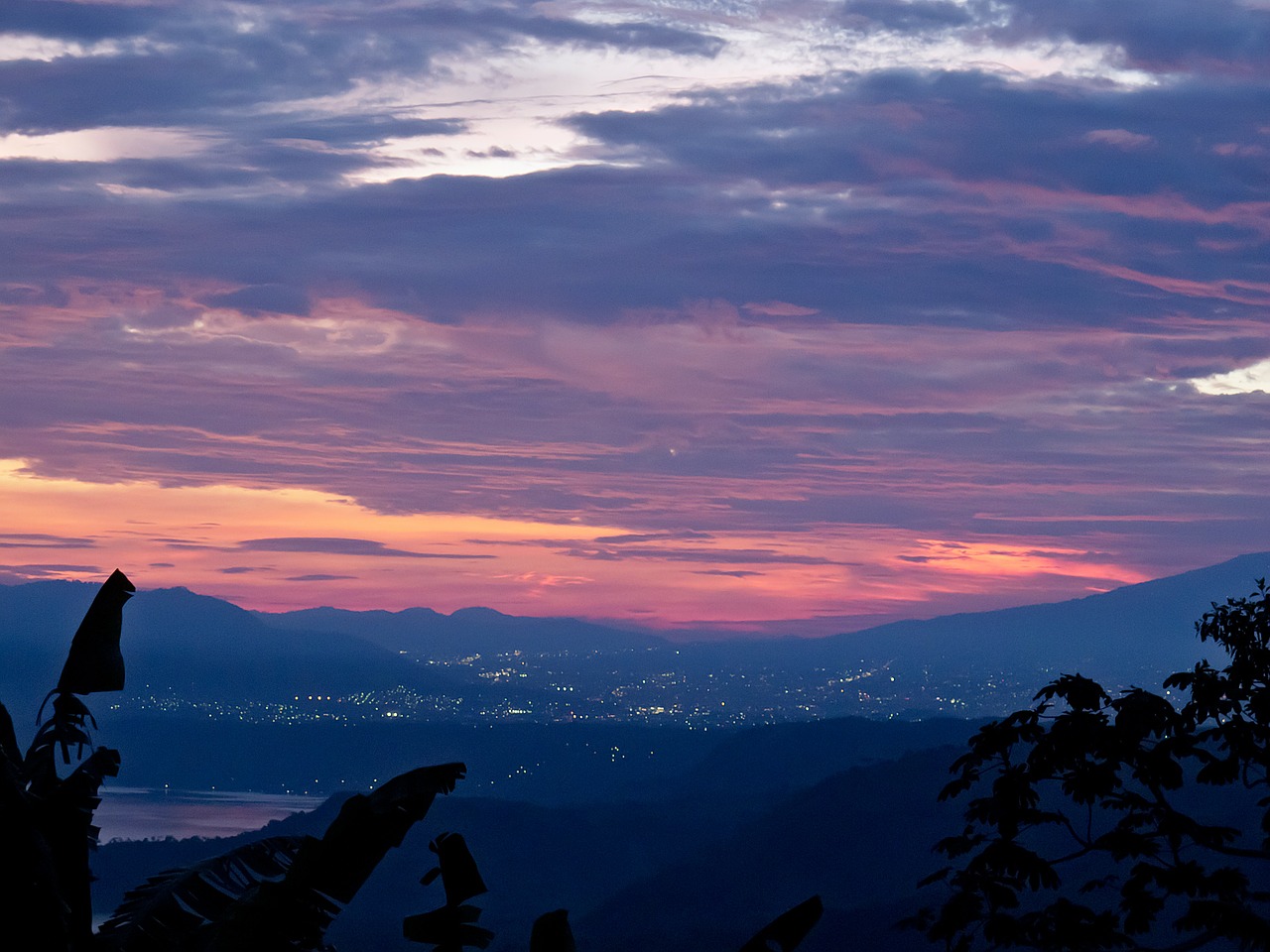 sunset sky clouds free photo