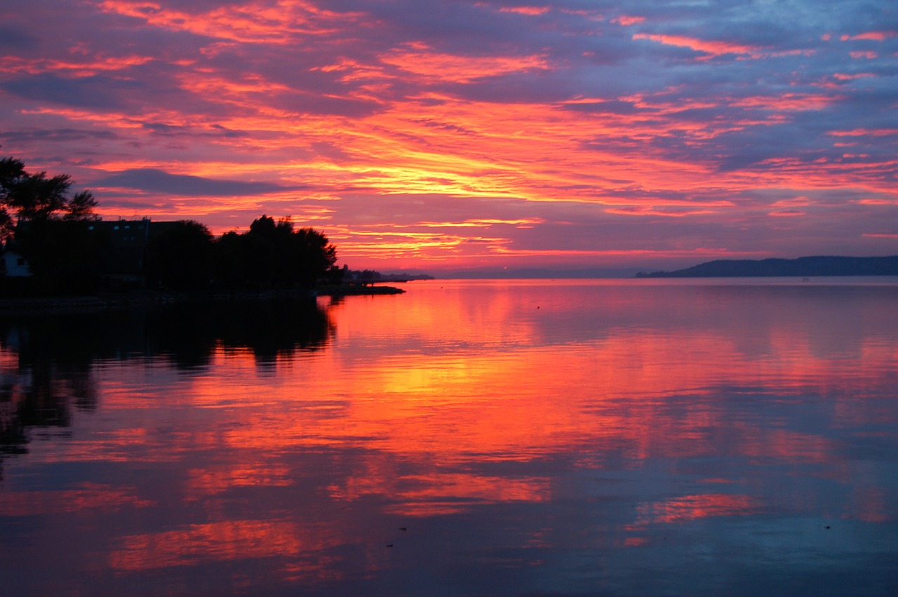 sunset clouds sky free photo