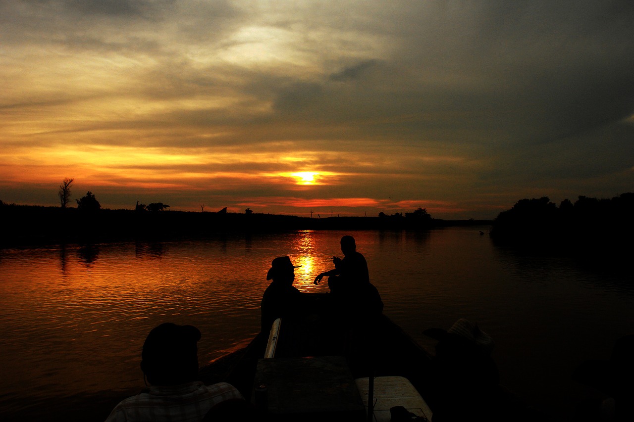 sunset river amazon free photo
