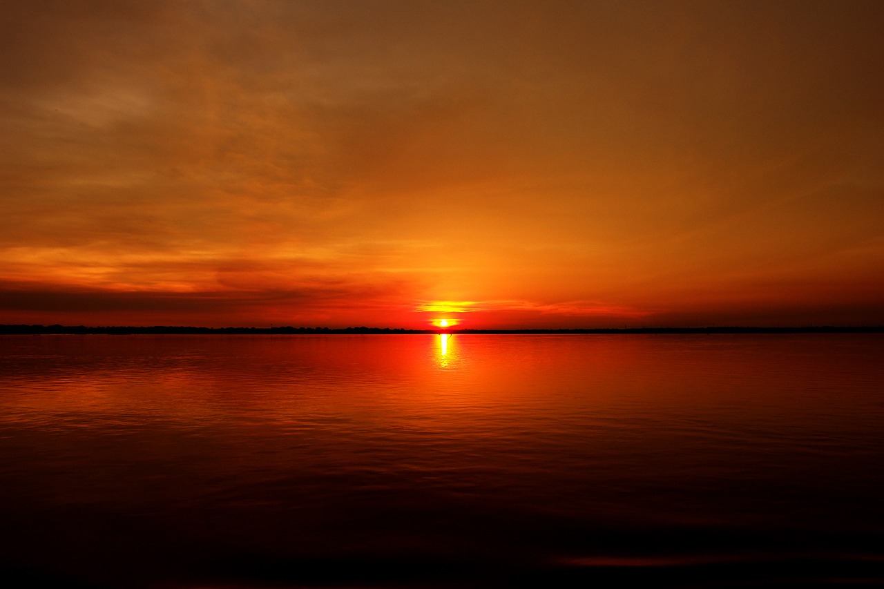 sunset river amazon free photo