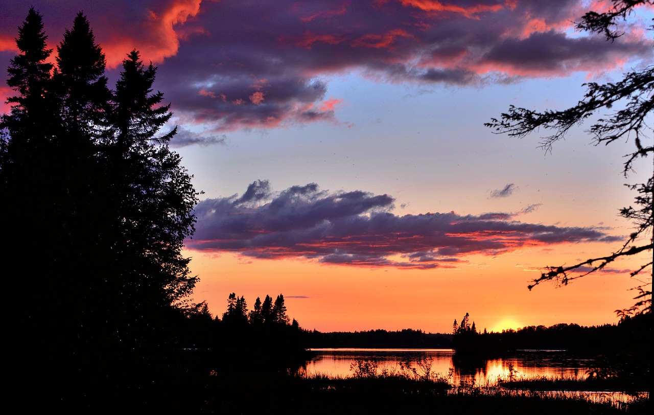 sunset clouds sky free photo