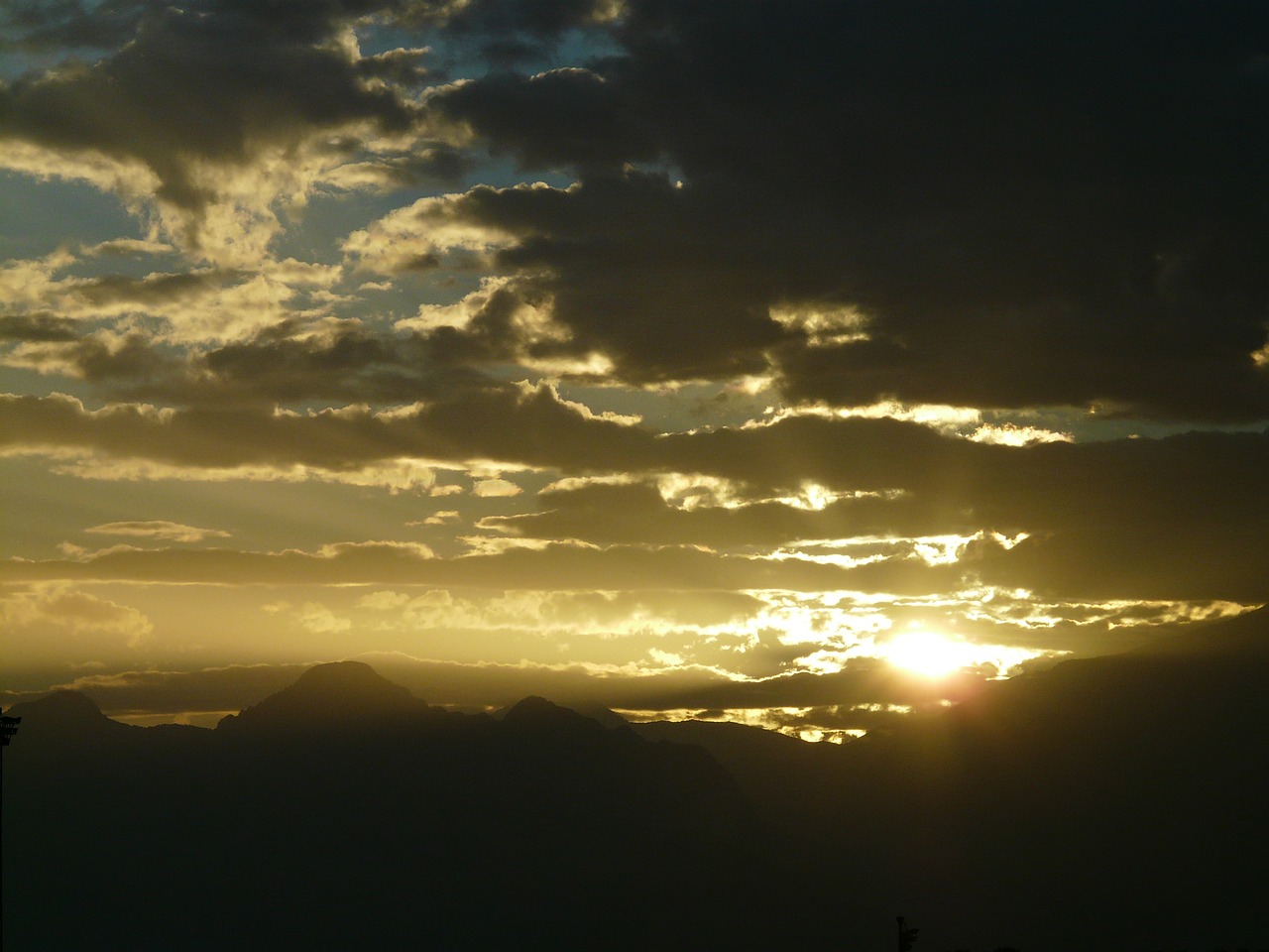 sunset sun clouds free photo