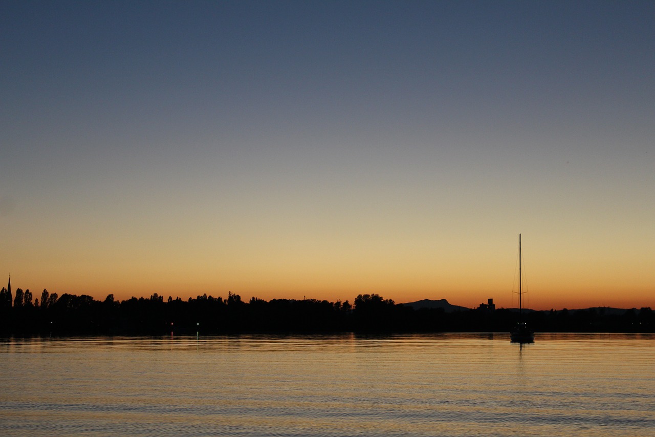 sunset lake constance radolfzell free photo