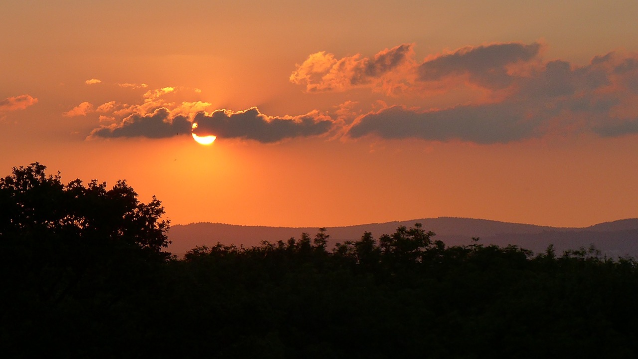 sunset taunus evening free photo