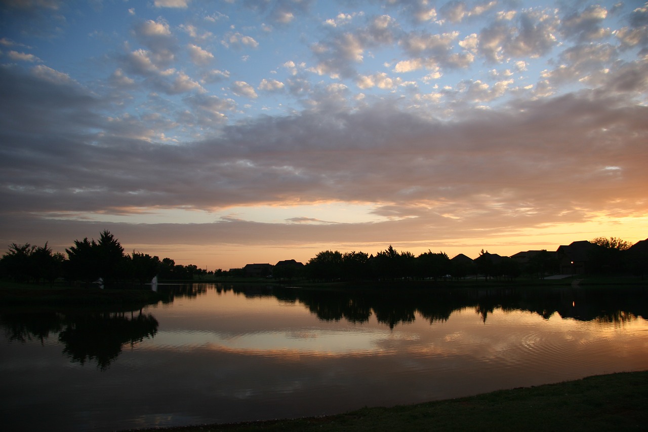 sunset sky reflection free photo