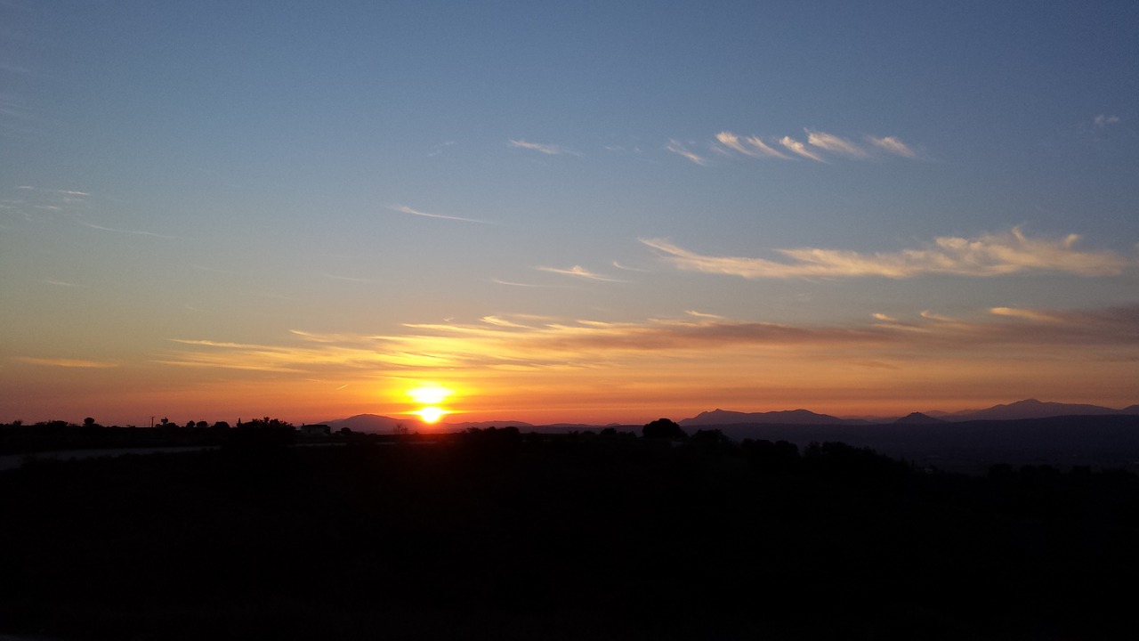 sunset sky clouds free photo