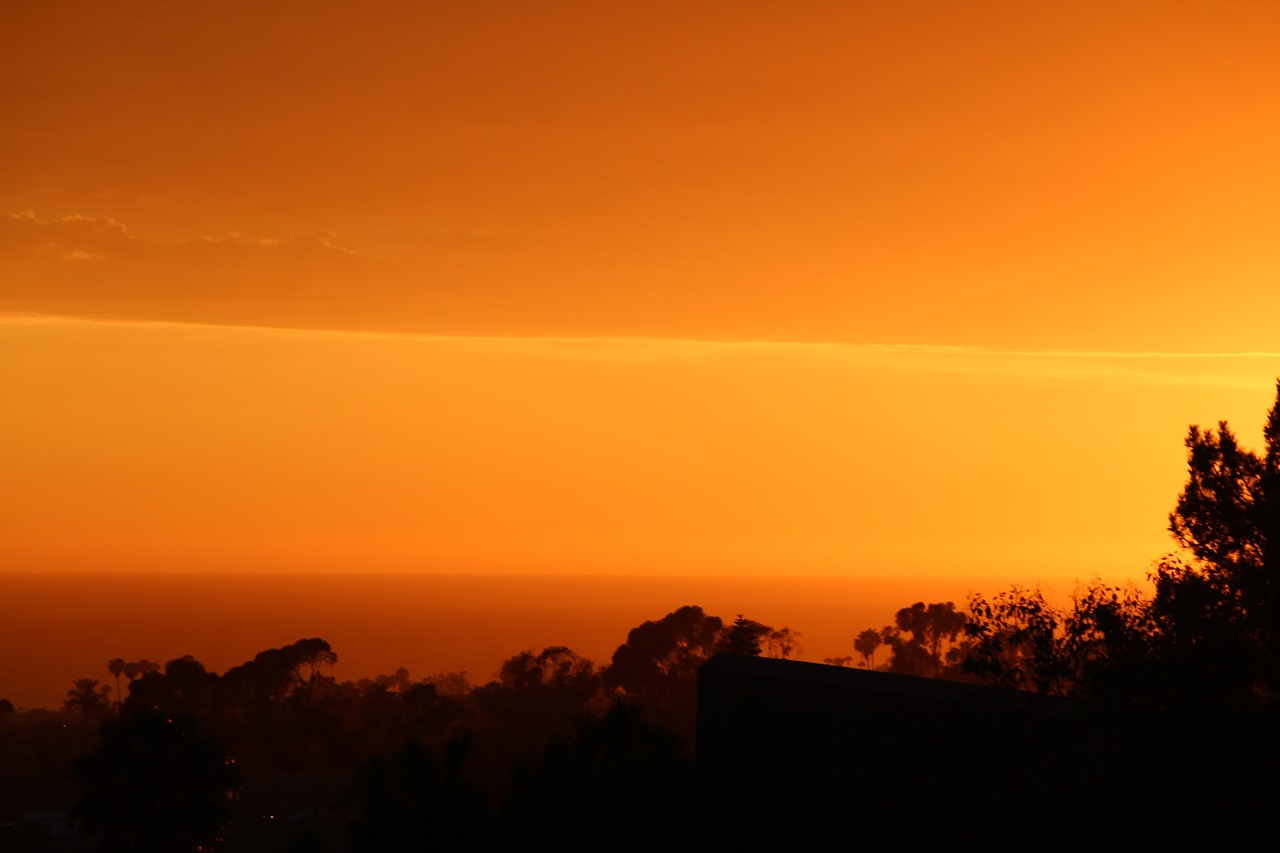 sunset nature orange free photo