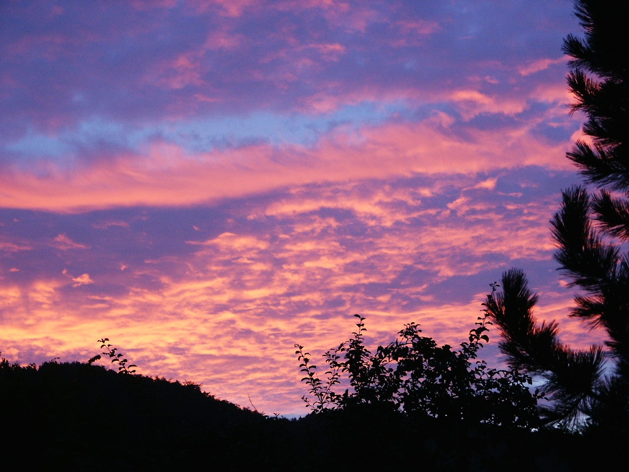 sunset afterglow evening sky free photo