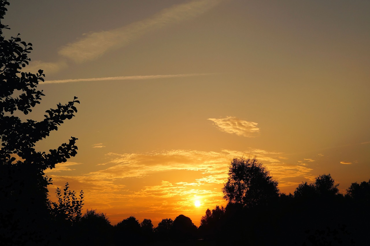 sunset landscape romantic free photo