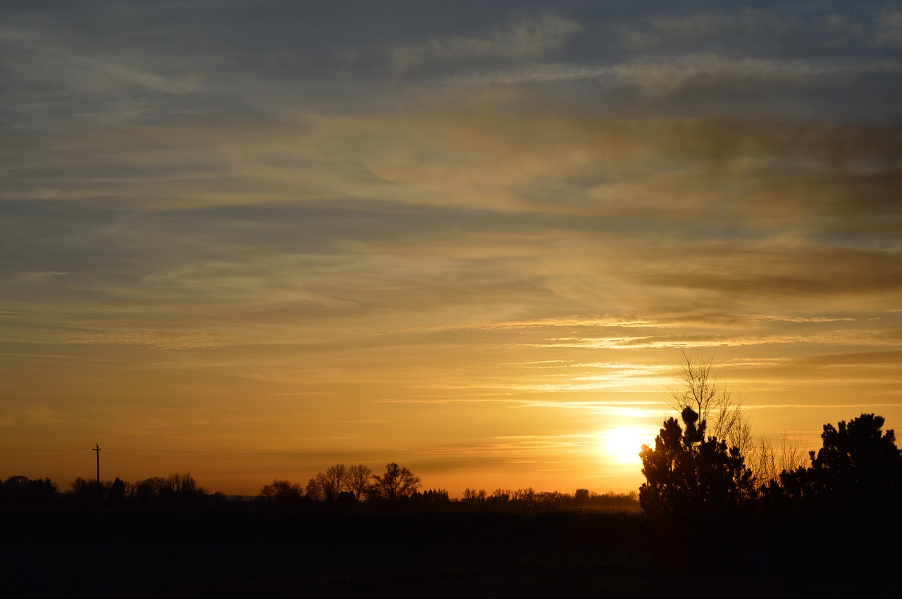 sunset sky clouds free photo