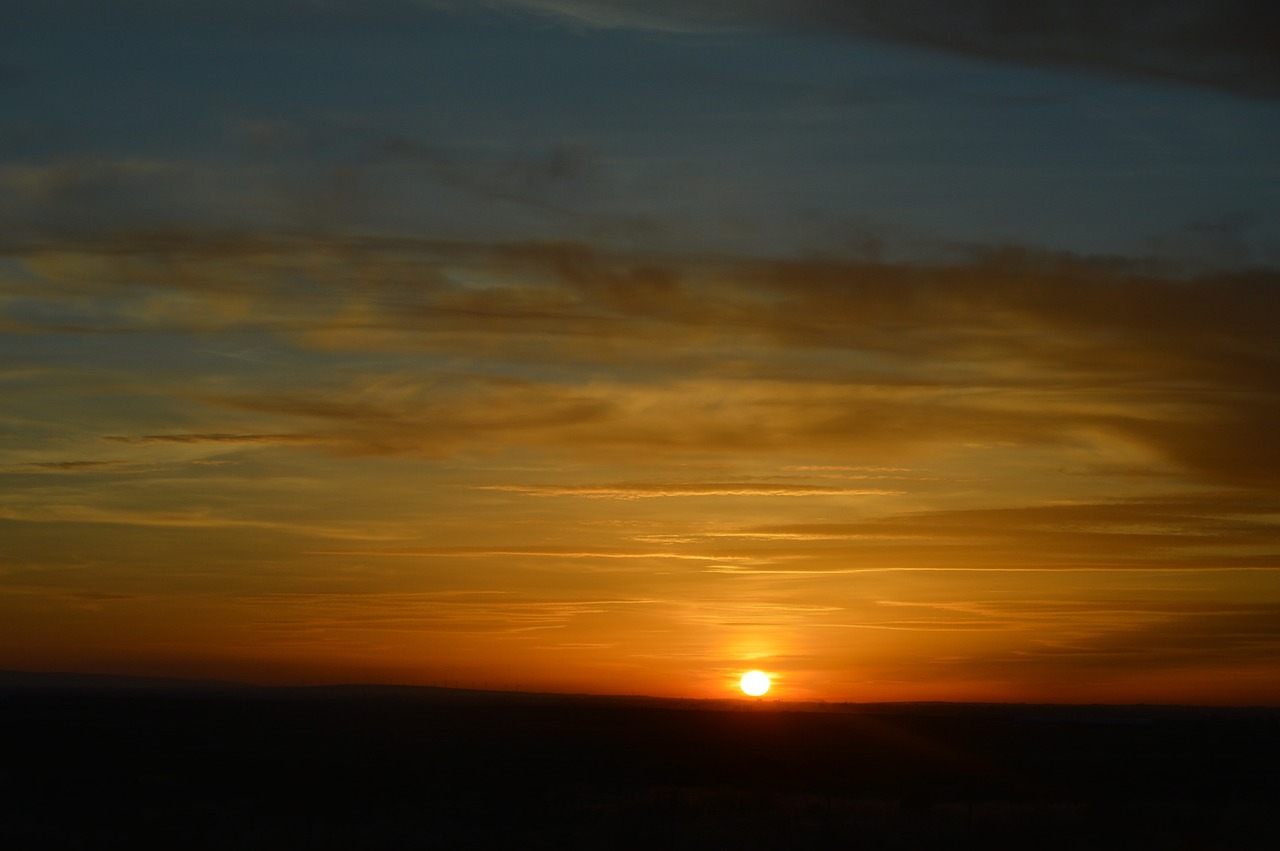 sunset sky clouds free photo