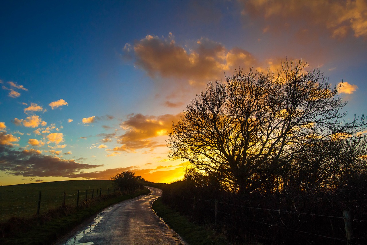 sunset country the sky free photo