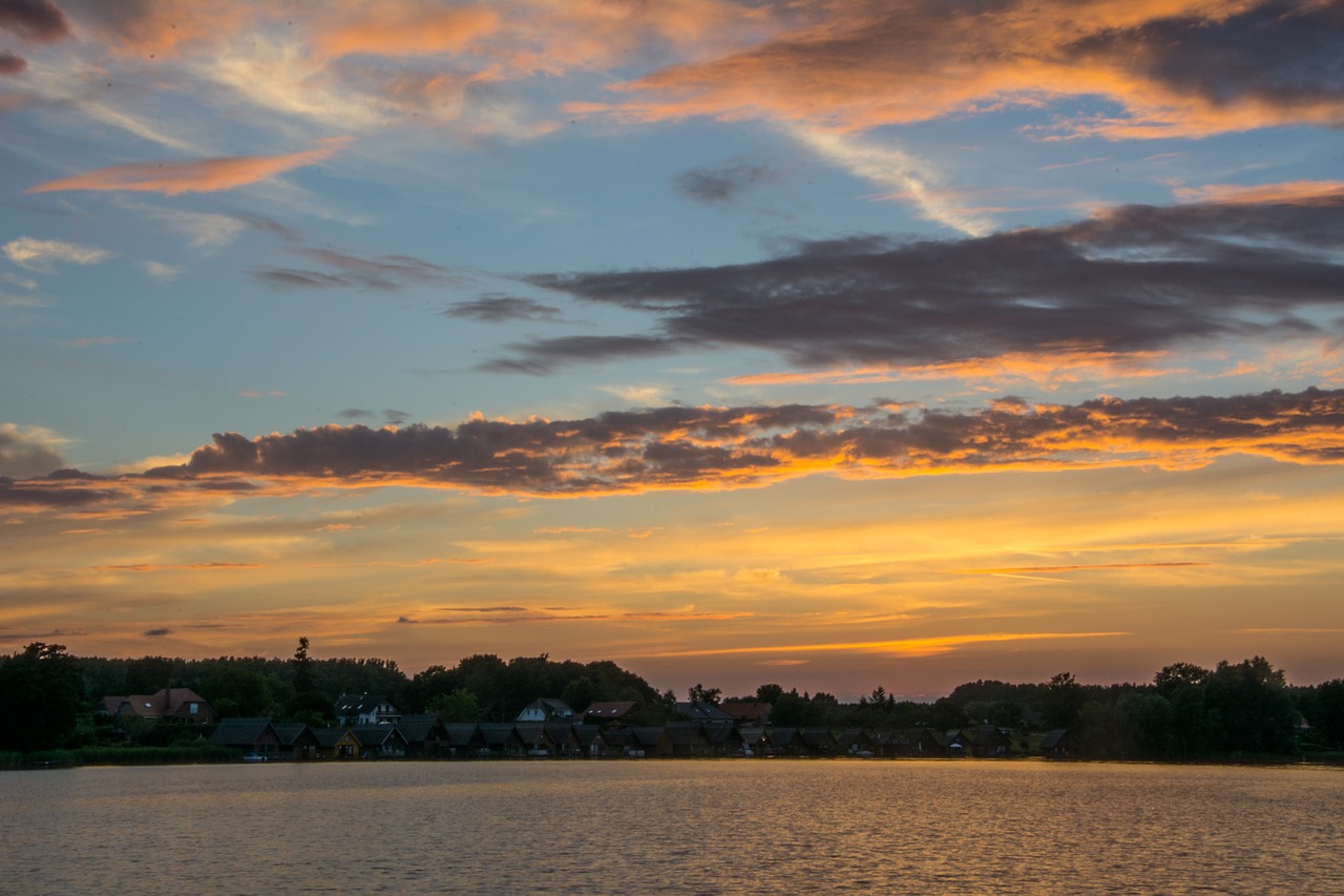 sunset clouds evening sky free photo