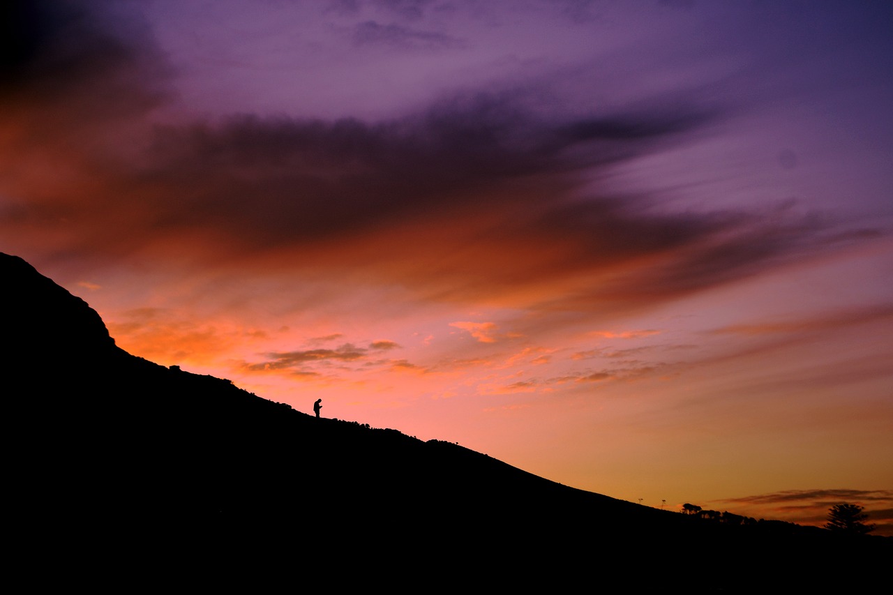 sunset clouds sky free photo