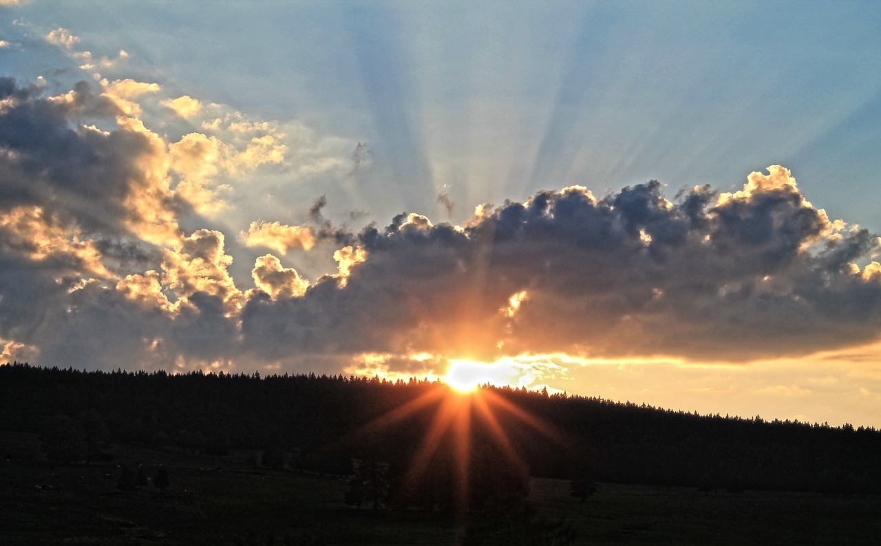 sunset clouds nature free photo