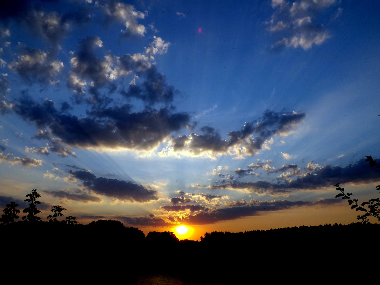 sunset water reflection free photo