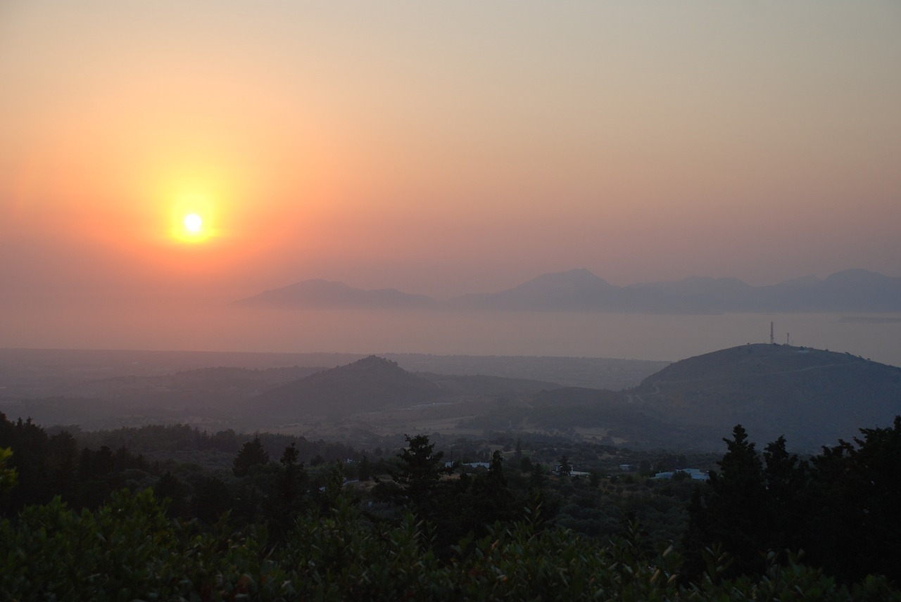 sunset summer orange free photo