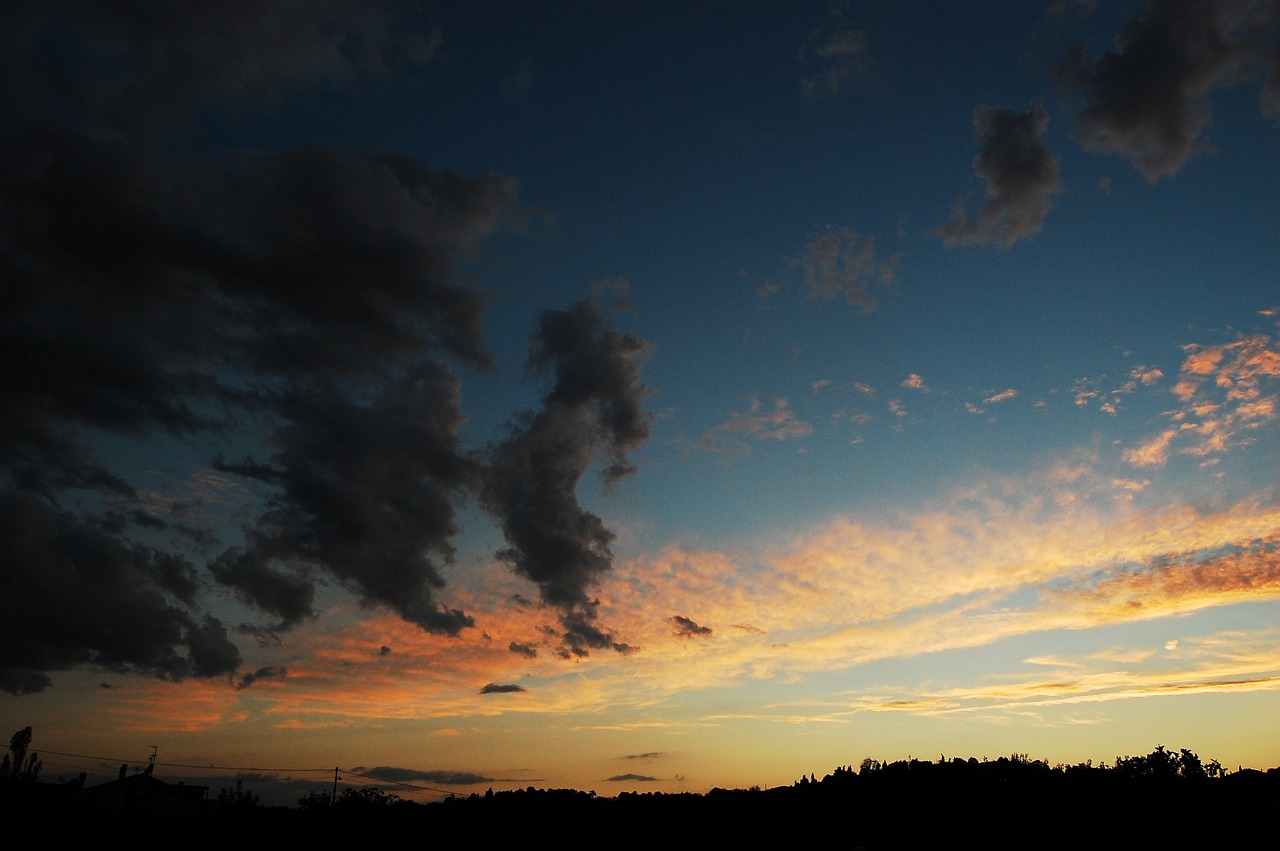 sunset sky clouds free photo