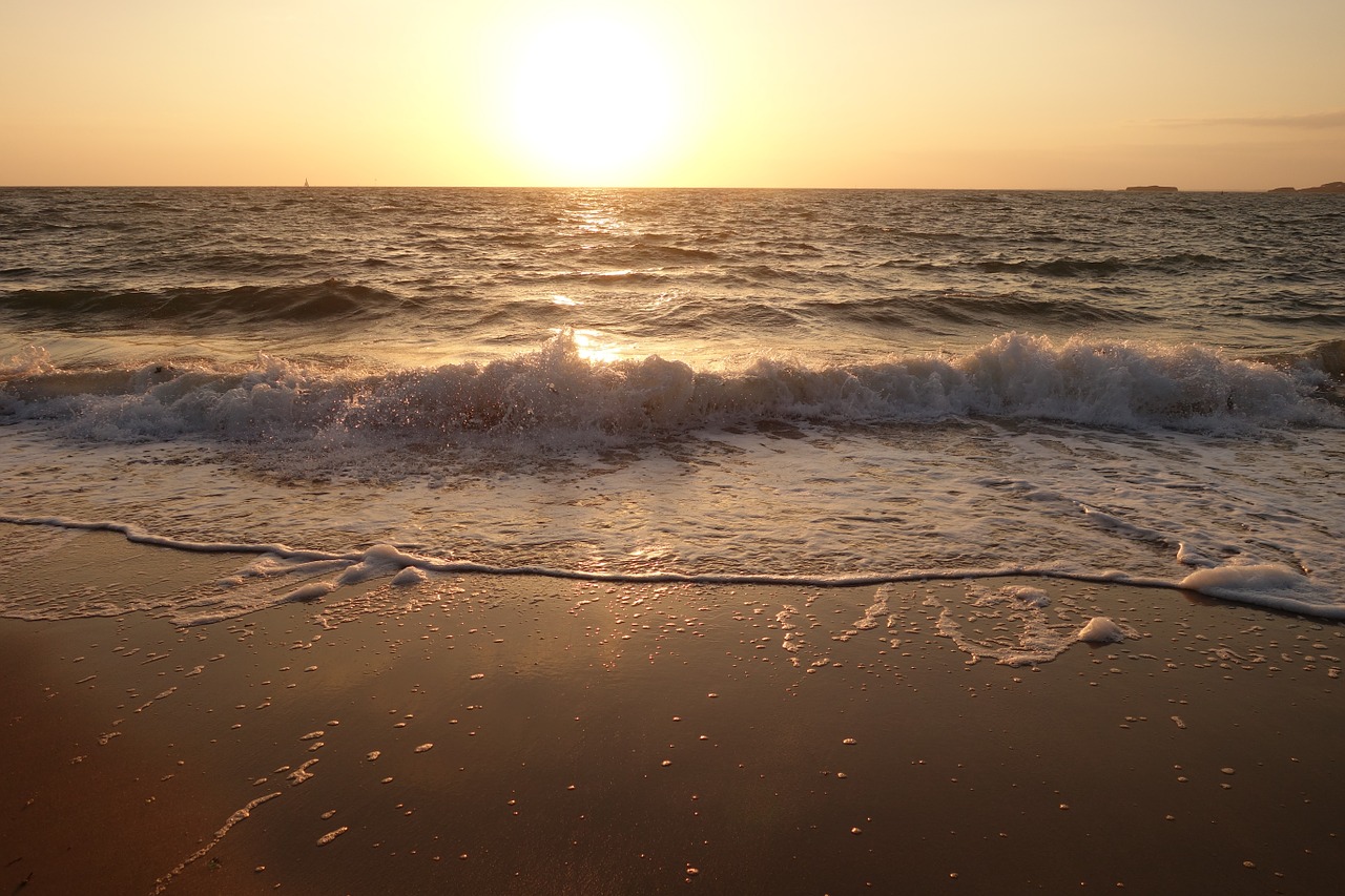 sunset sea ocean free photo