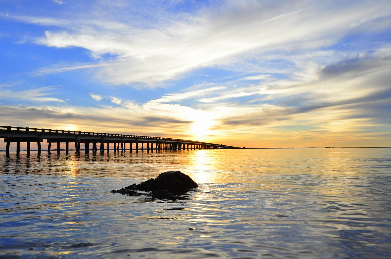 sunset beach water free photo